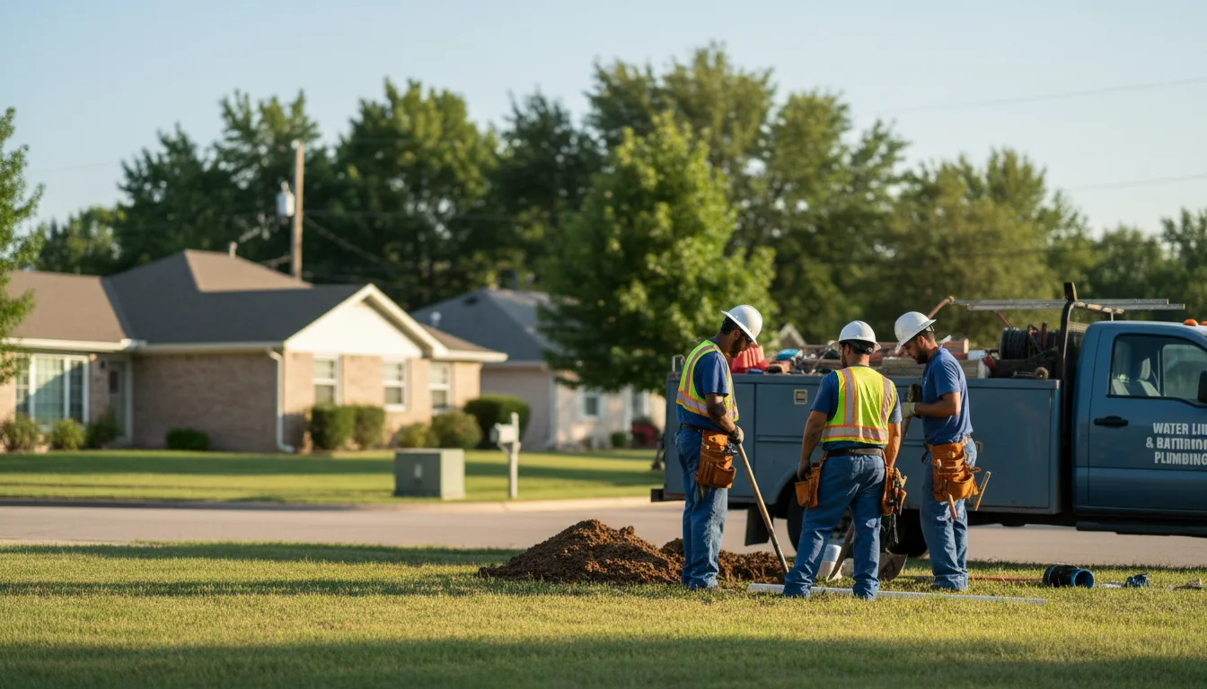 Residential water line and bathroom plumbing service in Bowling Green, KY